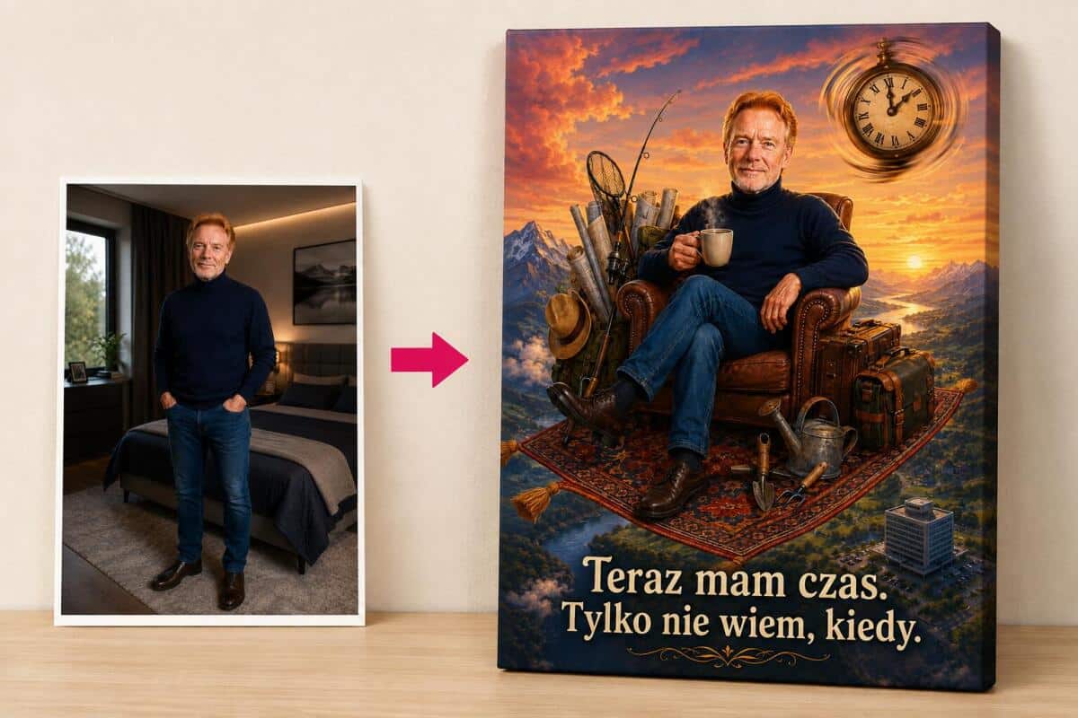 Prezent na Emeryturę od Zespołu – Obraz ze Zdjęcia | Pogodny Motyw Wolnego Czasu 31522