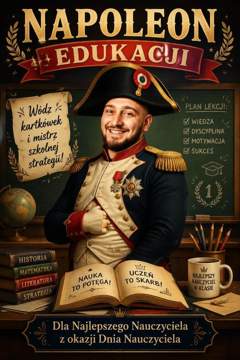 Prezent dla Nauczyciela na Dzień Nauczyciela – Plakat ze Zdjęcia Napoleon | Wyjątkowa Pamiątka od Uczniów 82471 - zdjęcie 2