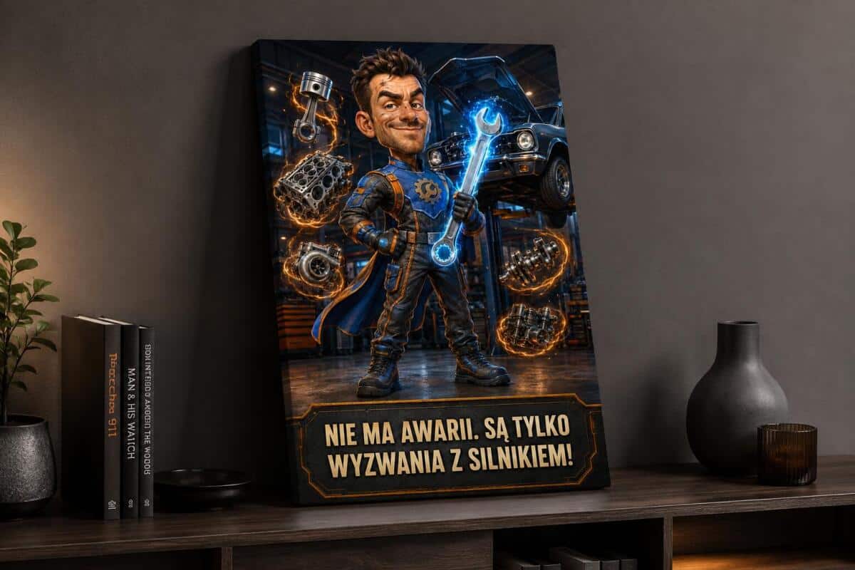 Prezent dla Mechanika na Urodziny – Obraz ze Zdjęcia „Superbohater Warsztatu” 31533 - zdjęcie 4