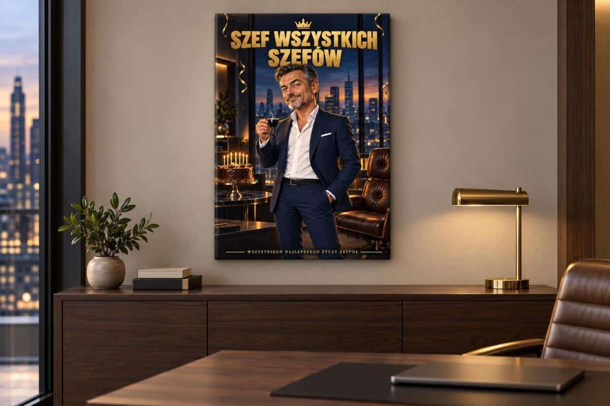 Prezent dla szefa na urodziny – karykatura ze zdjęcia Szef Wszystkich Szefów 83120 - zdjęcie 3