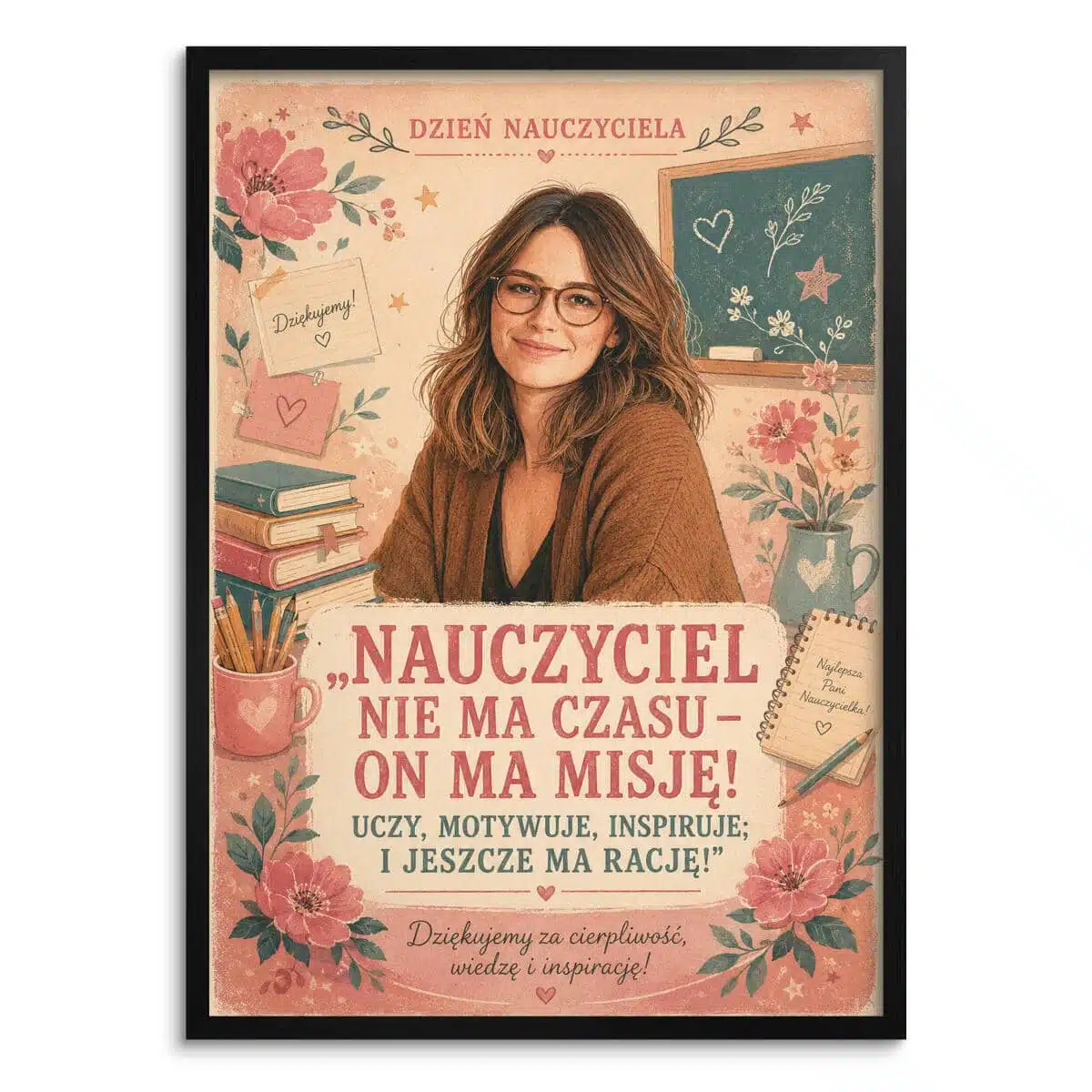 Prezent dla Nauczycielki na Dzień Nauczyciela – Plakat ze Zdjęcia | Wyjątkowa Pamiątka od Uczniów 82470