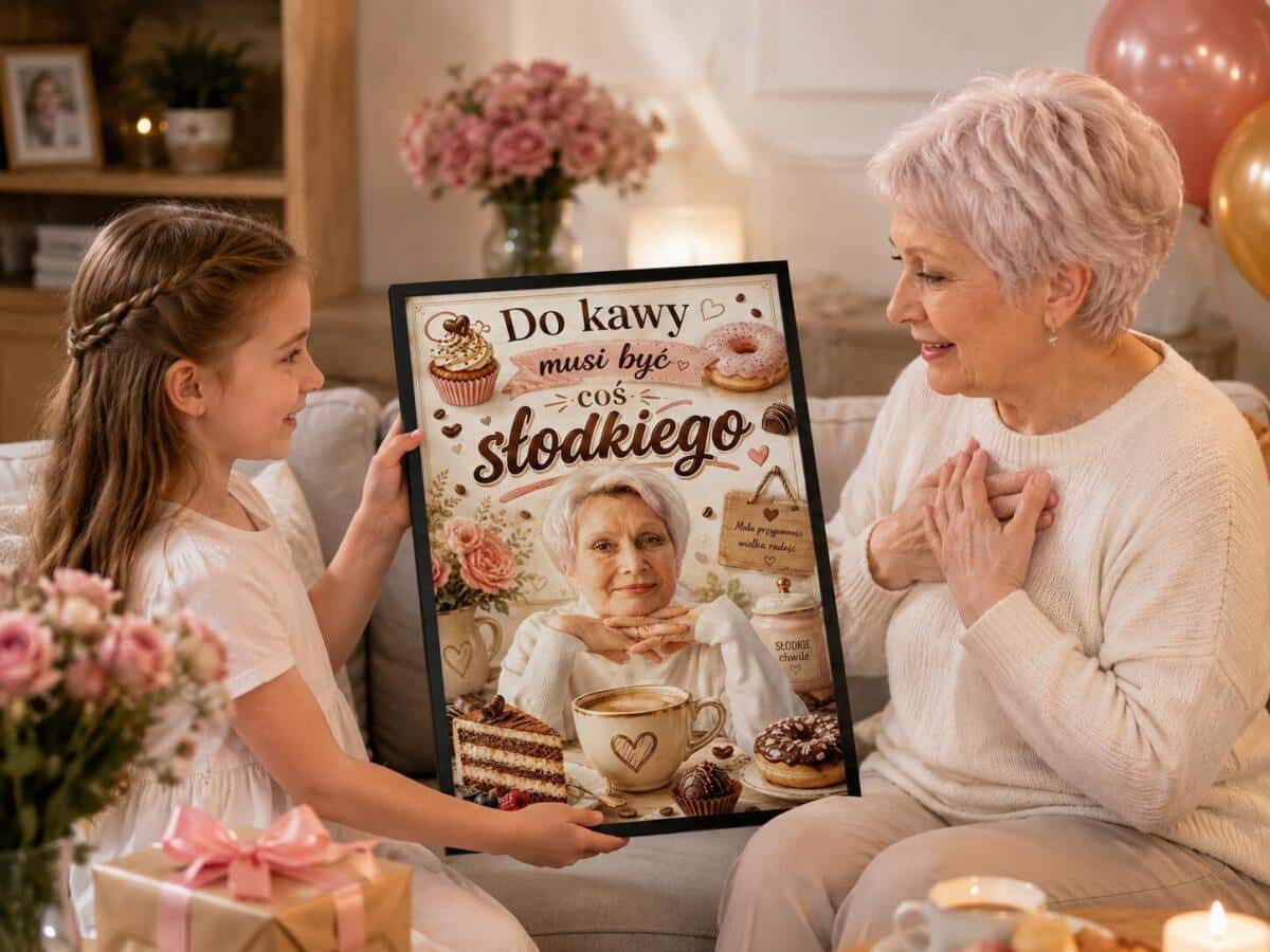Prezent dla Miłośnika Kawy i Słodyczy – Plakat ze Zdjęcia „Do Kawy Musi Być Coś Słodkiego” 82478 - zdjęcie 5