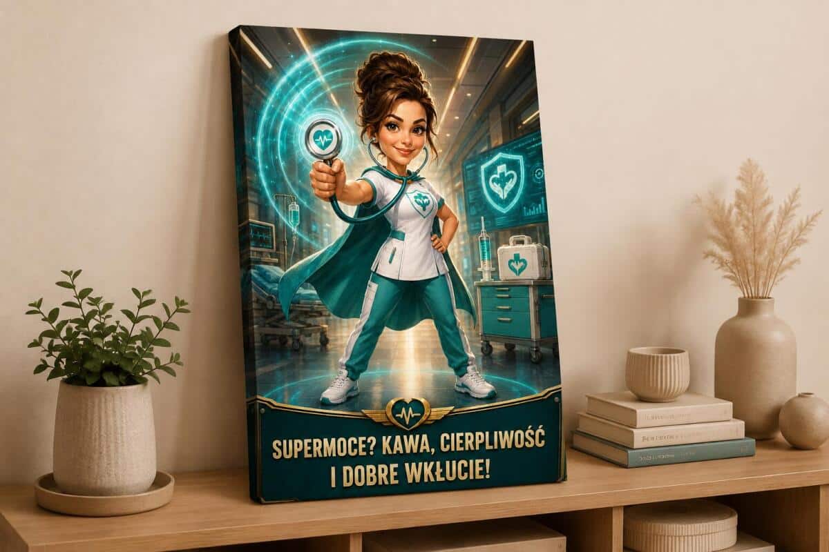 Prezent dla Pielęgniarki na Urodziny – Obraz ze Zdjęcia „Superbohaterka” 31524 - zdjęcie 3