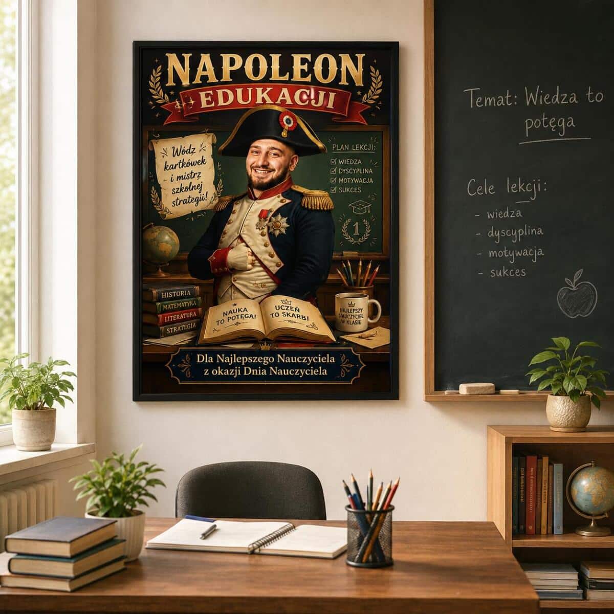 Prezent dla Nauczyciela na Dzień Nauczyciela – Plakat ze Zdjęcia Napoleon | Wyjątkowa Pamiątka od Uczniów 82471 - zdjęcie 3