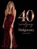 Ścianka do zdjęć na 40 urodziny kobiety 150x200 cm – czarna z różowym złotem Glamour 39058 - miniaturka 4