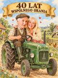 Prezent dla Rodziców na 40. Rocznicę Ślubu – Obraz z Karykaturą ze Zdjęcia „40 Lat Wspólnego Orania” - 31714 - miniaturka 4
