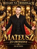 Tablica Powitalna na 25. Urodziny ze Zdjęcia – Złote Glamour z Imieniem Jubilata 31589 - miniaturka 2