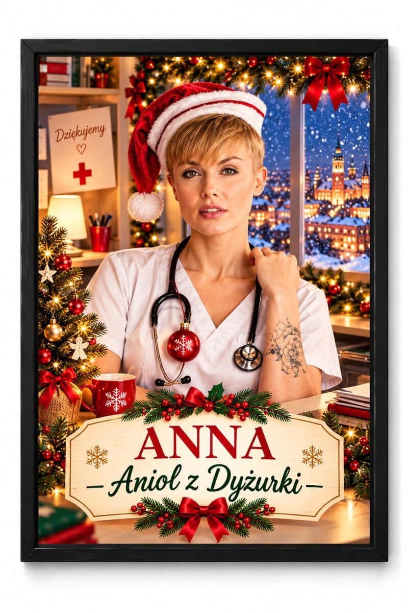 Prezent dla Pielęgniarki na Święta – Portret ze Zdjęcia Anioł z Dyżurki; 31541