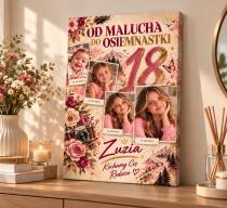 Obraz na 18 urodziny ze zdjęć dla dziewczyny — Od malucha do osiemnastki 51106 - miniaturka 2