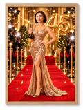 Prezent dla Kobiety na 45 Urodziny – Plakat z Karykaturą ze Zdjęcia „Gwiazda Hollywood” 31595 - miniaturka 3