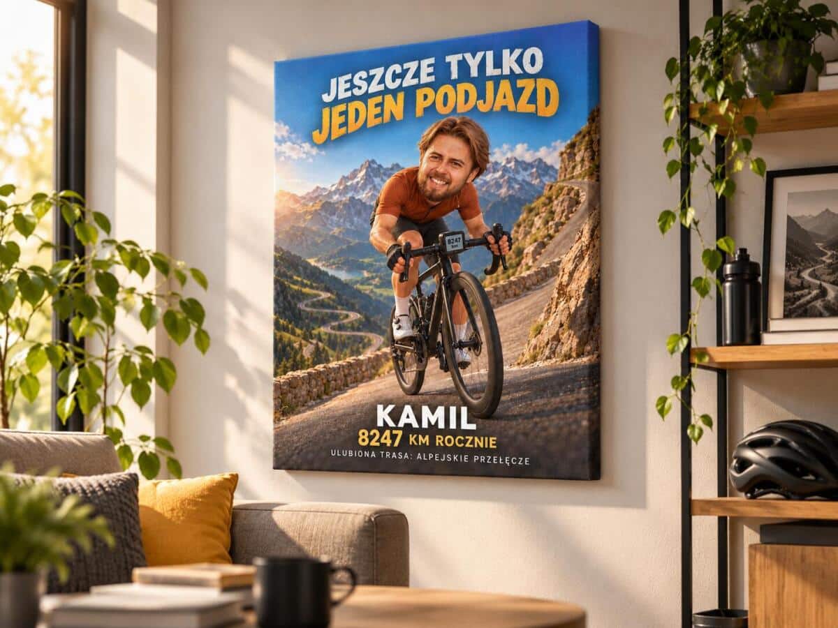 Prezent dla rowerzysty ze zdjęcia – śmieszna karykatura na podjeździe 31558 - zdjęcie 3