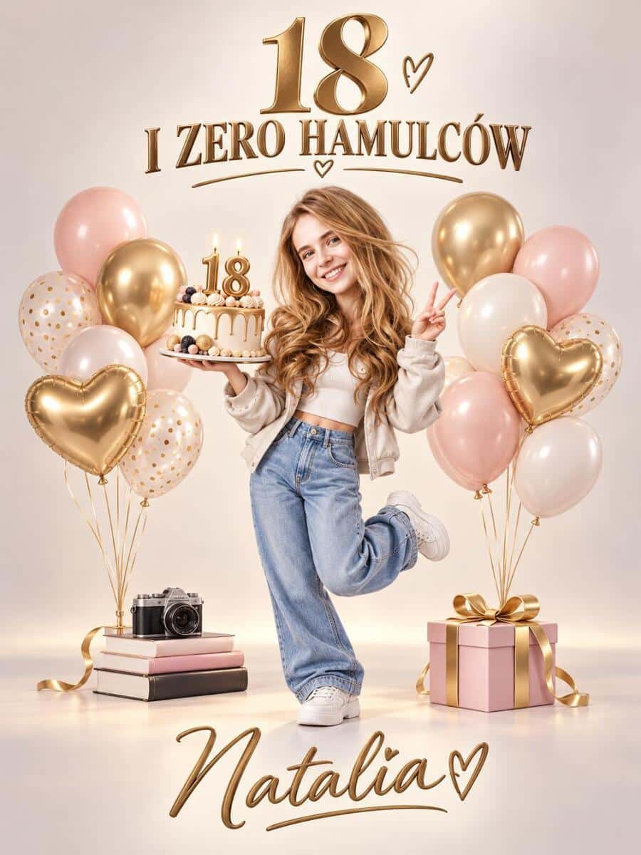 Prezent na 18 urodziny ze zdjęcia – karykatura figurka 3D z tortem 31553 - zdjęcie 2