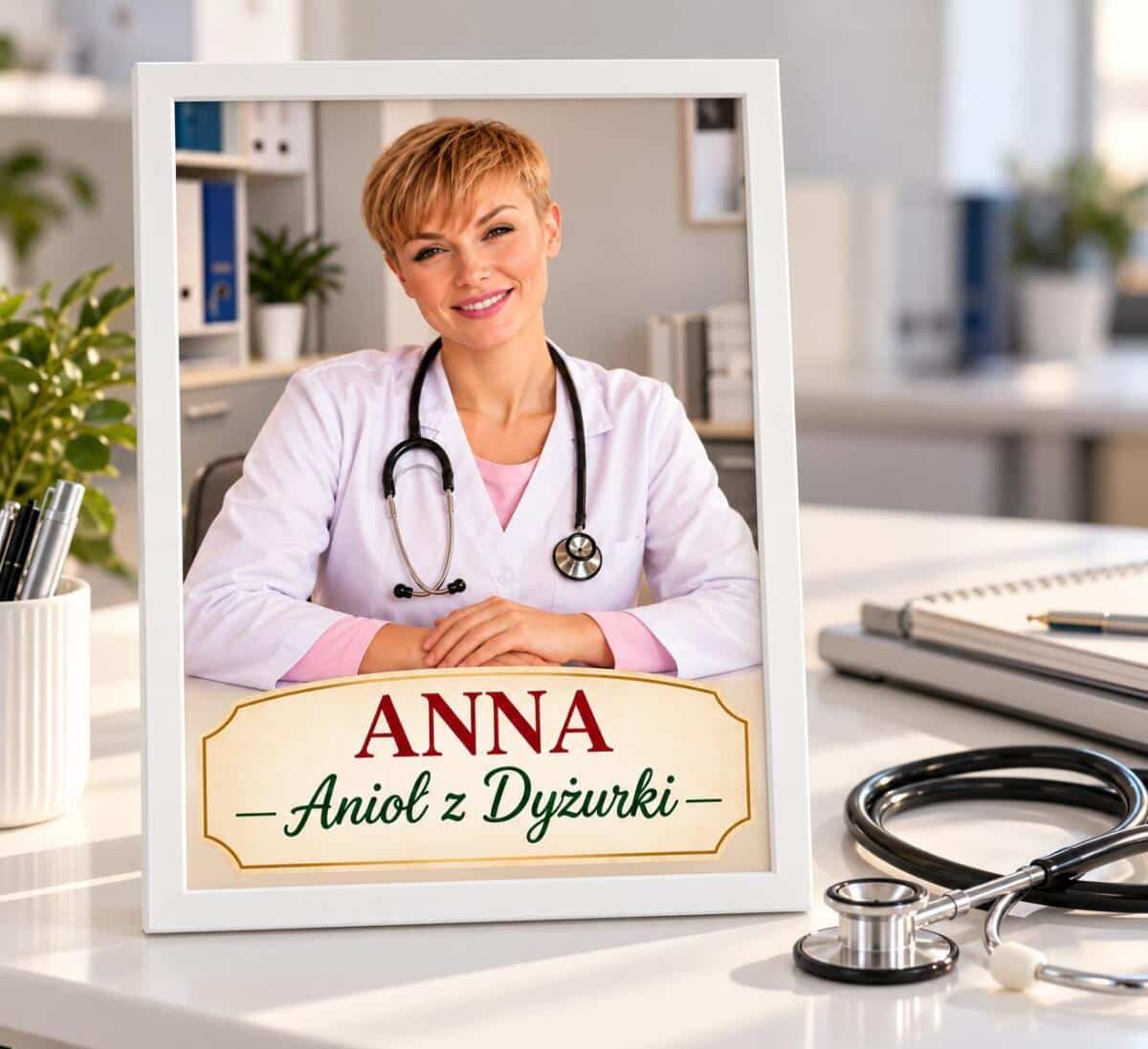 Prezent dla Pielęgniarki na Święta – Portret ze Zdjęcia Anioł z Dyżurki; 31541 - zdjęcie 4