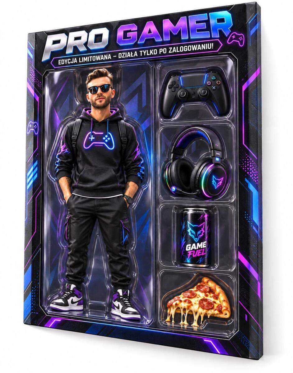 Prezent dla chłopaka ze zdjęcia – karykatura figurka w pudełku „Pro gamer”  82622