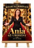 Tablica Powitalna na 45. Urodziny ze Zdjęcia – Złote Glamour z Imieniem Jubilata 31599 - miniaturka 1