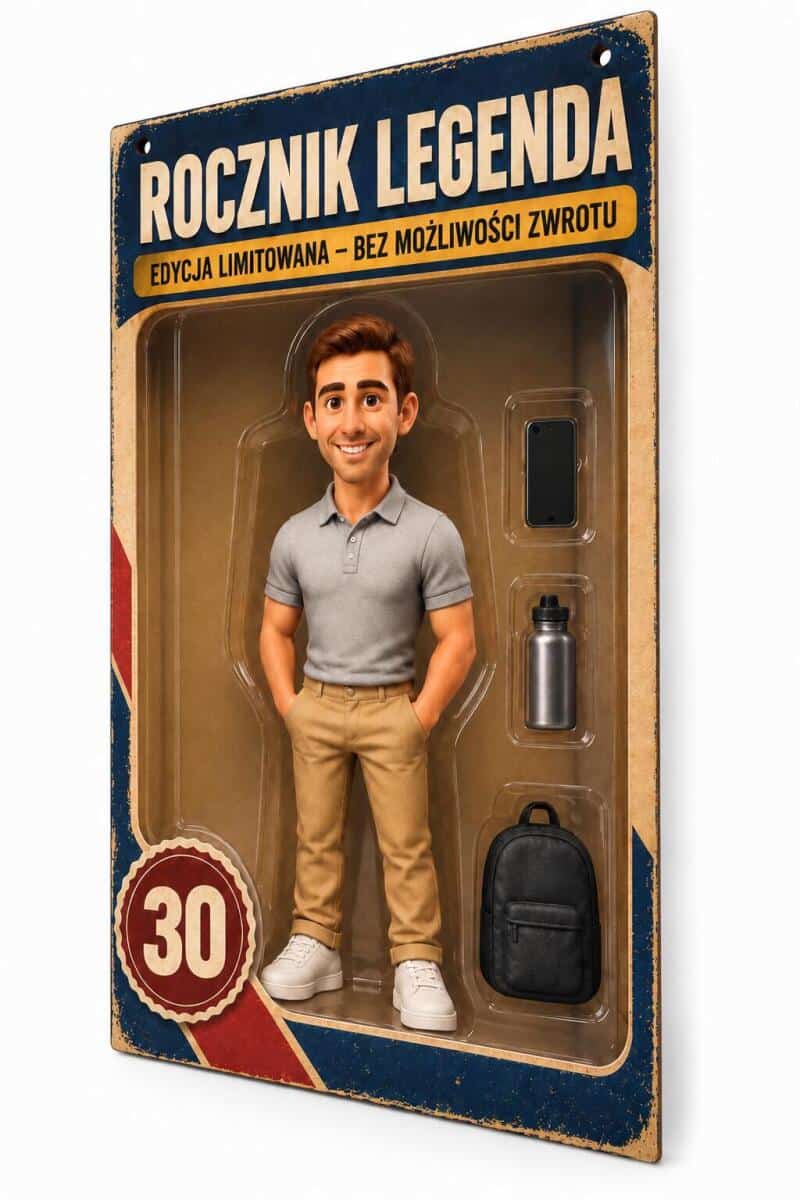 Tabliczka ze zdjęciem – Karykatura 3D w stylu figurki kolekcjonerskiej  82541