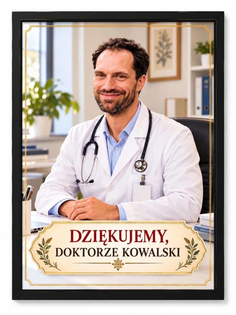 Prezent dla lekarza ze zdjęcia – świąteczne podziękowanie od pacjentów; 31542