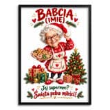 Prezent dla Babci na Święta – Plakat z Karykaturą ze Zdjęcia i Imieniem – Święta Pełne Miłości 82672 - miniaturka 4