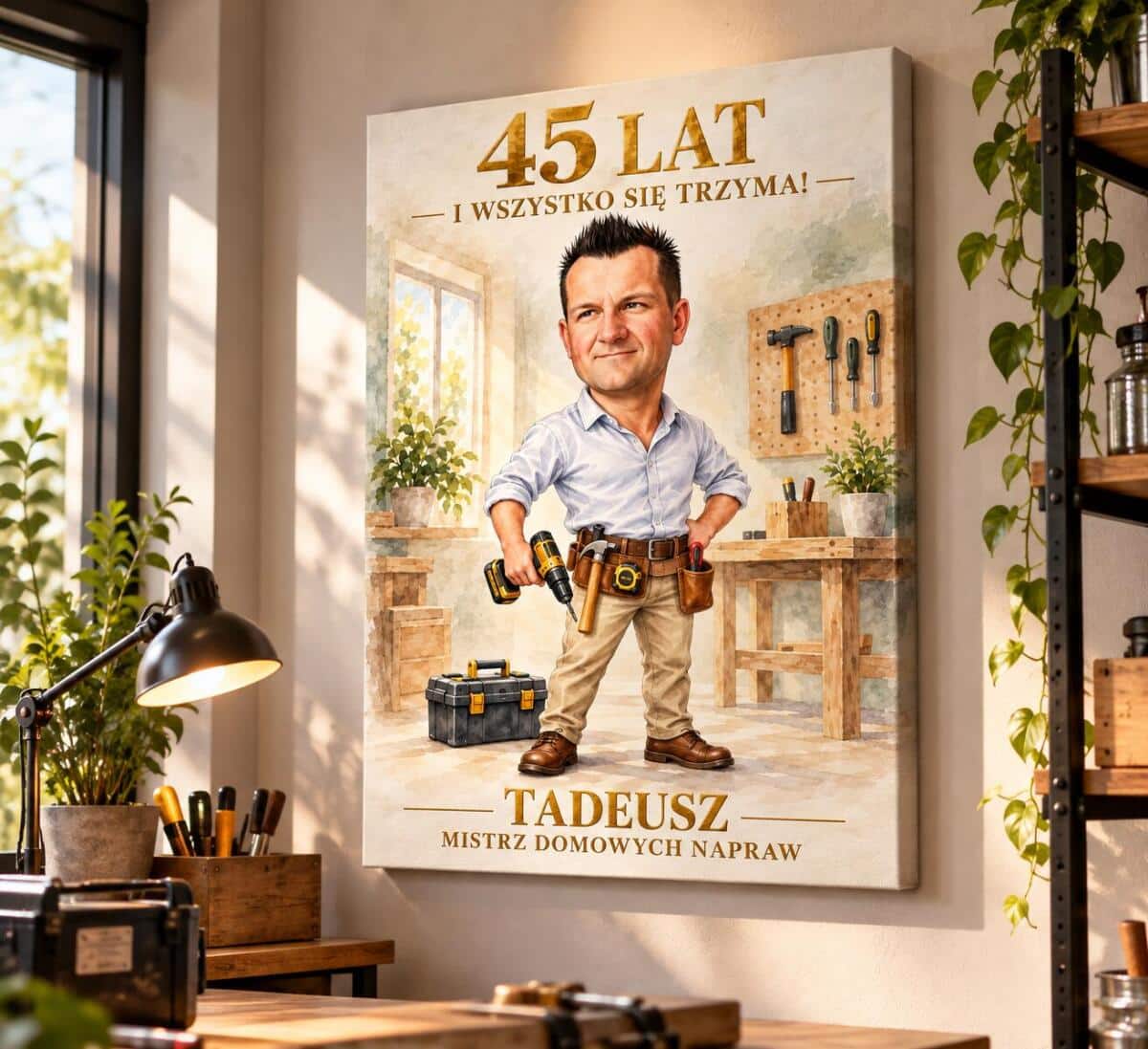 Prezent dla Majsterkowicza na 45 Urodziny – Obraz ze Zdjęcia „Złota Rączka” 31701 - zdjęcie 4