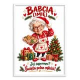 Prezent dla Babci na Święta – Plakat z Karykaturą ze Zdjęcia i Imieniem – Święta Pełne Miłości 82672 - miniaturka 2
