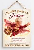 Tabliczka dla Babci ze Zdjęcia na Dzień Babci – Super Babcia, Karykatura Superbohaterkii 31573 - miniaturka 1