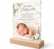 Statuetka na Chrzest Święty ze zdjęciem dziecka – Pamiątka Chrztu 82600 - miniaturka 1