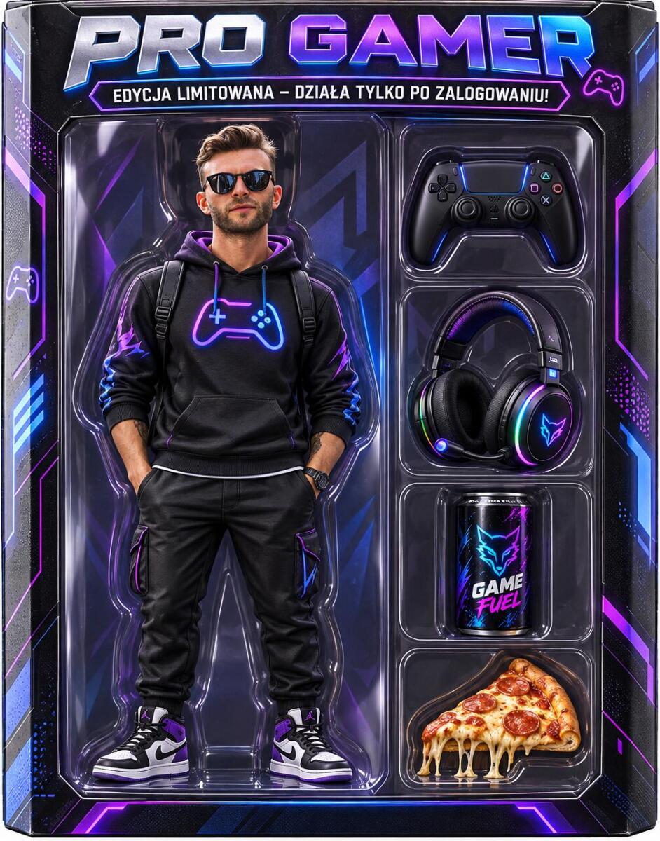Prezent dla chłopaka ze zdjęcia – karykatura figurka w pudełku „Pro gamer”  82622 - zdjęcie 2