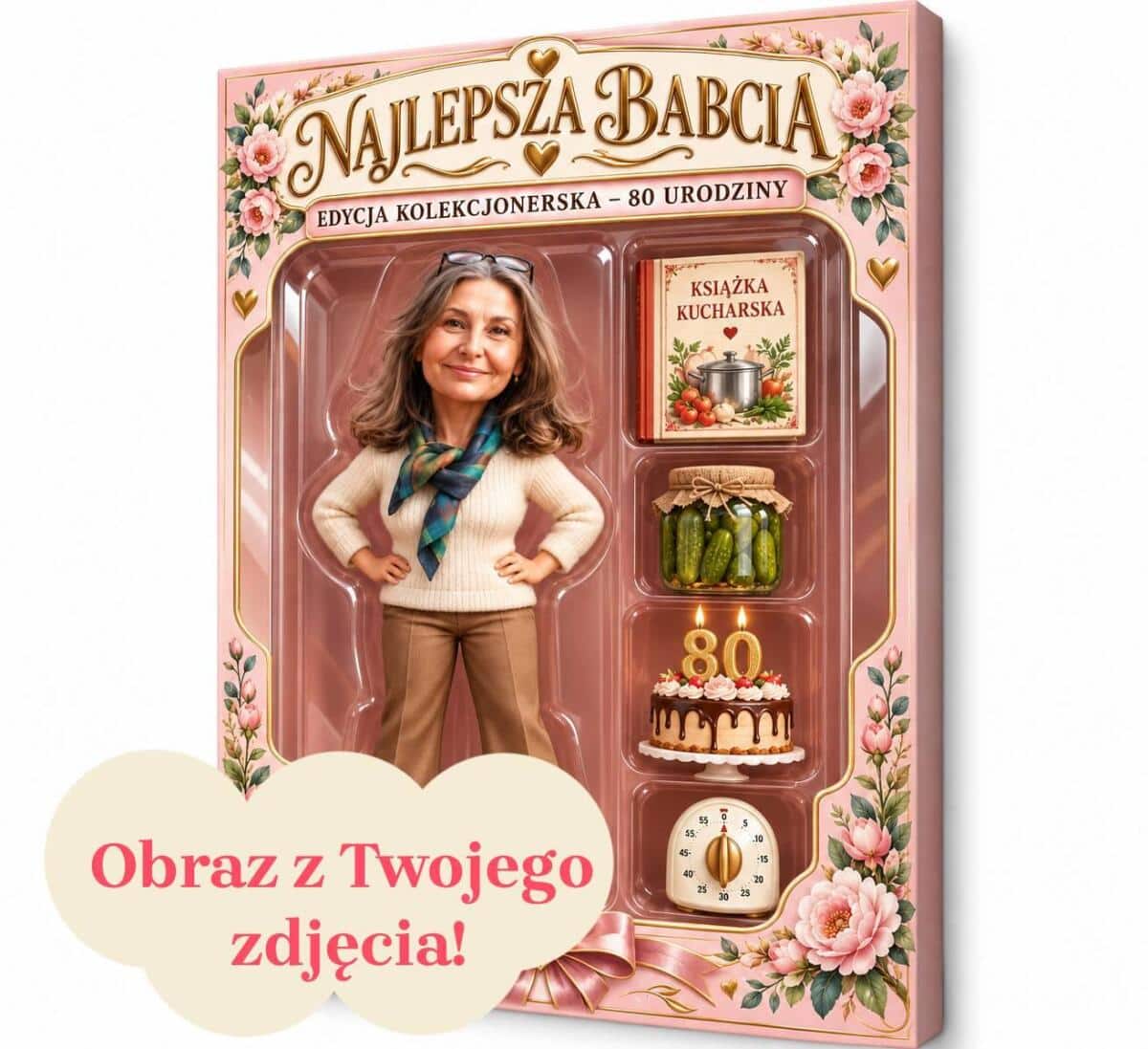 Prezent na 80 Urodziny dla Babci – Obraz ze Zdjęcia | Edycja kolekcjonerska 80. urodziny Babci 31625
