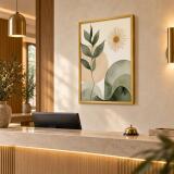 Plakat botaniczny do salonu i sypialni – zielone liście i słońce boho 82719 - miniaturka 7