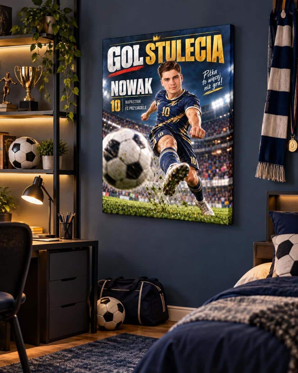 Prezent dla piłkarza ze zdjęcia – karykatura na okładce gazety sportowej 31557 - zdjęcie 3