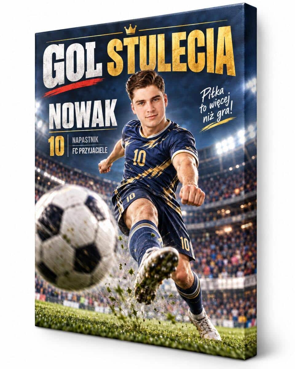 Prezent dla piłkarza ze zdjęcia – karykatura na okładce gazety sportowej 31557