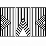 Panele Ażurowe- Geometria, linie i trójkąty | Nowoczesny Tryptyk Obraz w stylu Loft 71002 - miniaturka 1