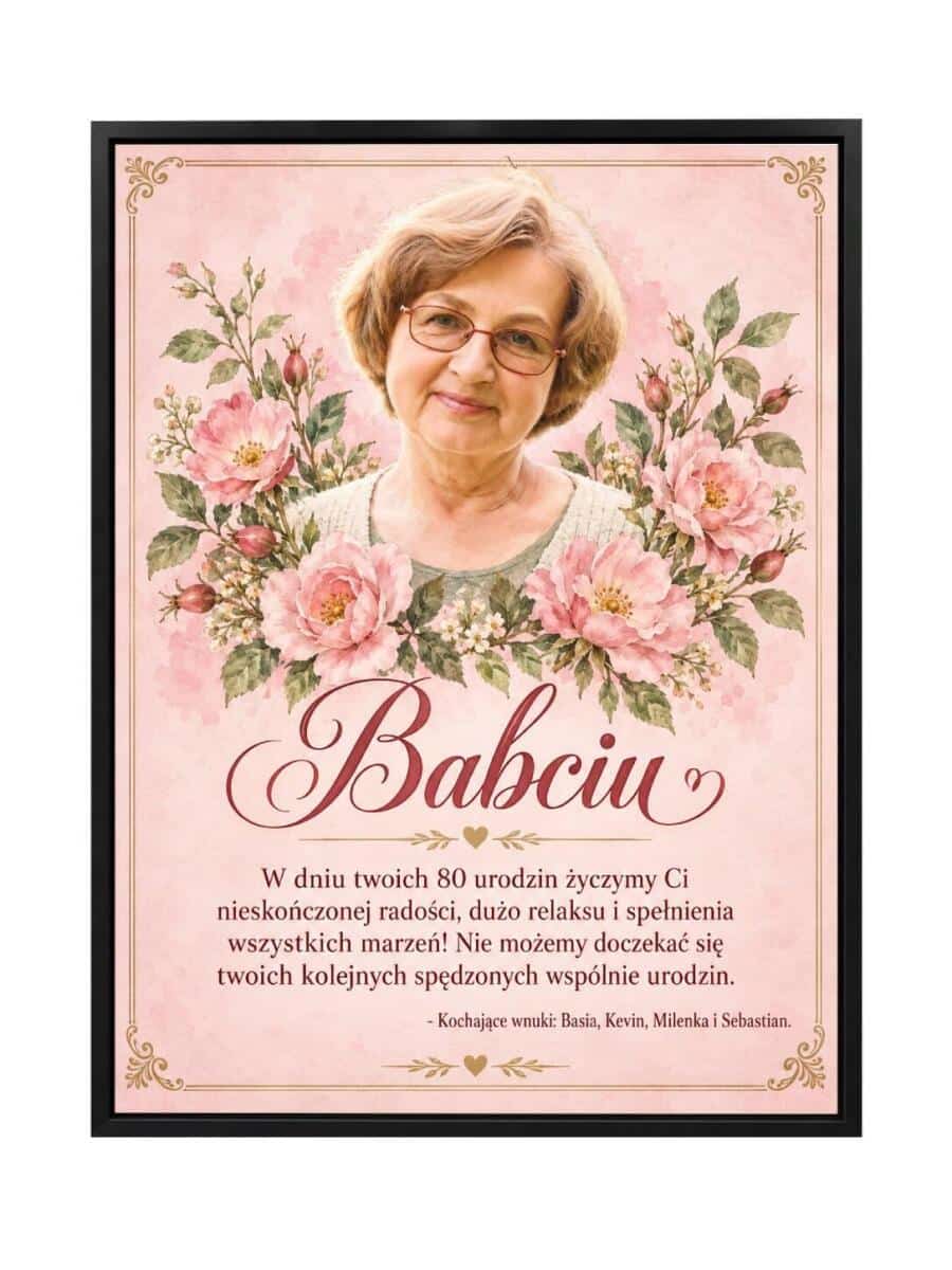 Życzenia dla Babci na 80 urodziny | Plakat Wspaniałe 80 urodziny Babci 31647
