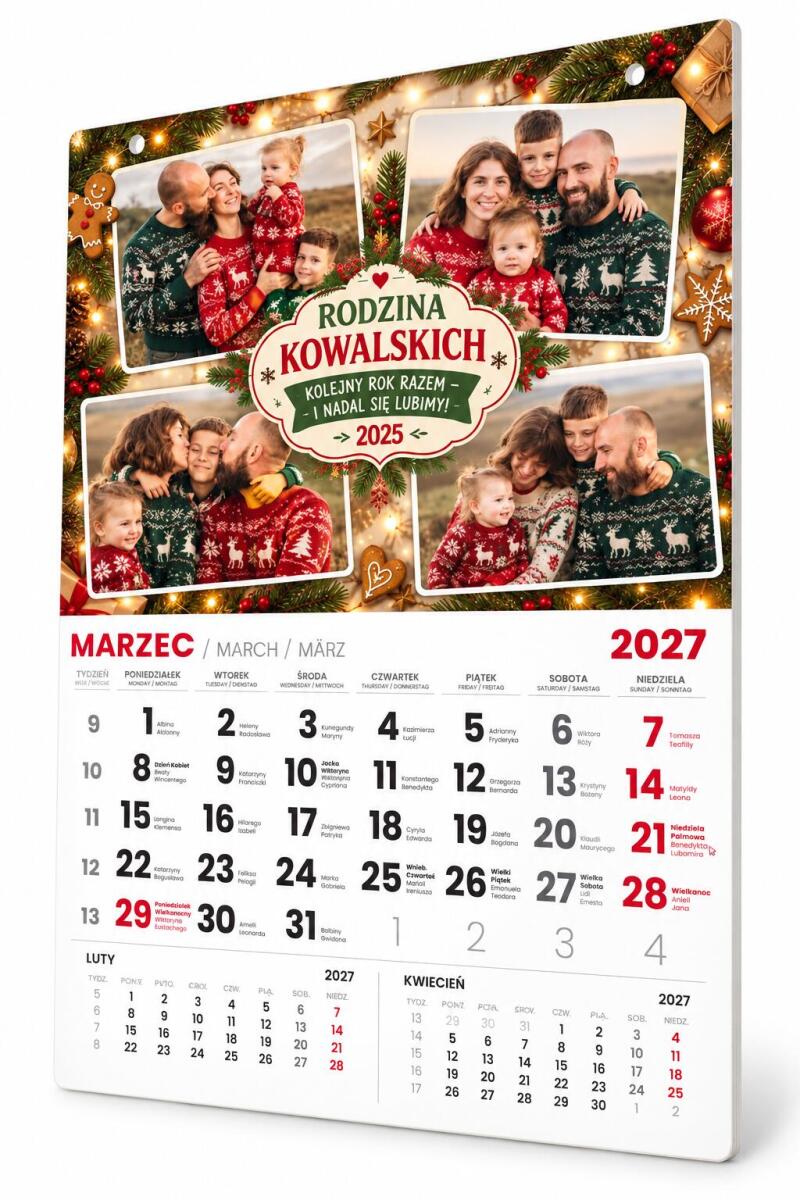 Świąteczny Kalendarz dla Całej rodzinki  -  ze Zdjęciami  | Prezent 82576