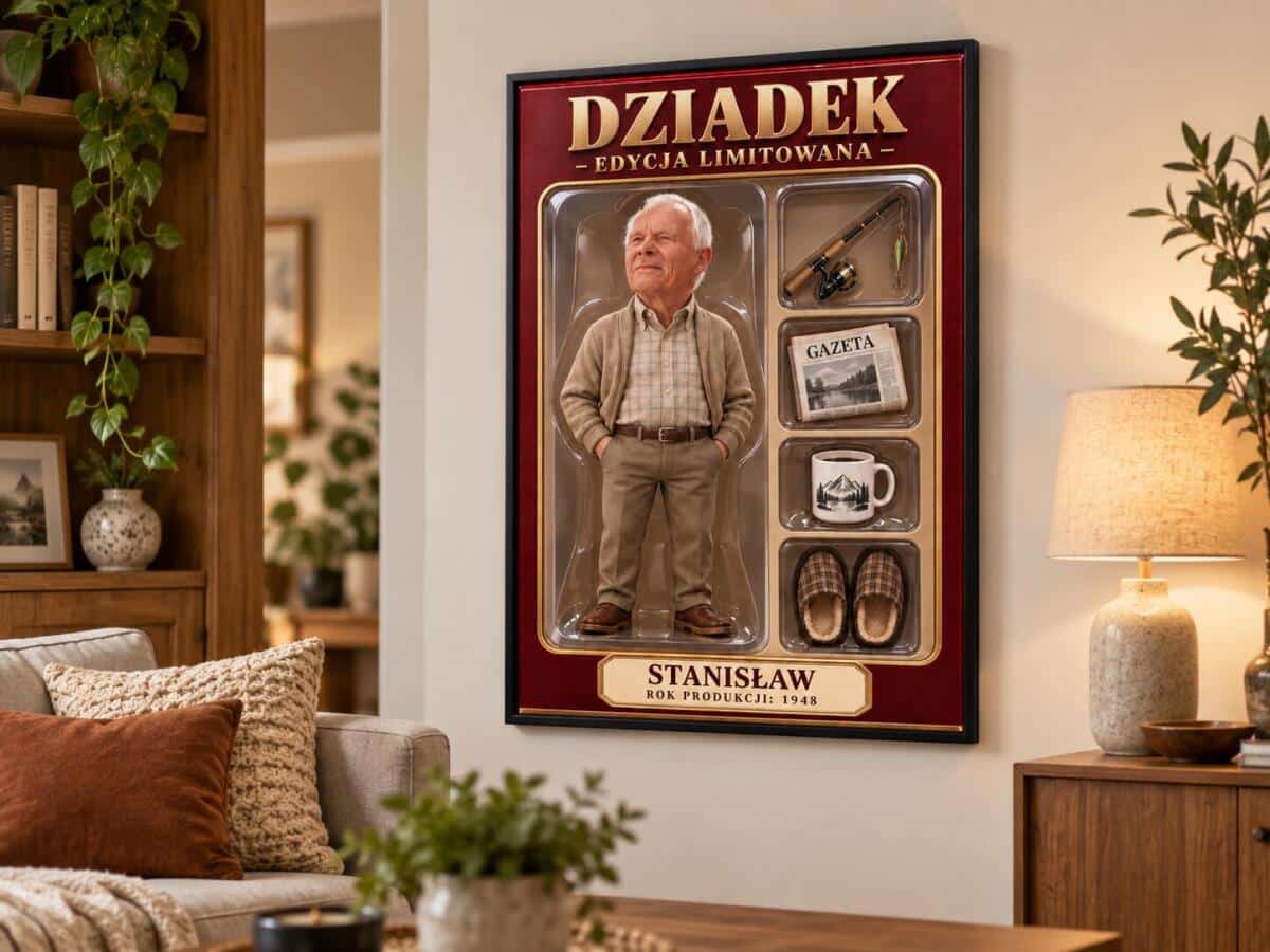 Plakat na Dzień Dziadka ze Zdjęcia – Dziadek Edycja Limitowana, Figurka w Pudełku - 31562 - zdjęcie 3