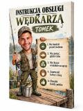 Śmieszny prezent dla wędkarza – plakat karykatura „Instrukcja obsługi wędkarza” 31555 - miniaturka 1