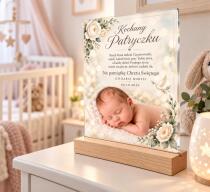 Statuetka na Chrzest Święty ze zdjęciem dziecka – Pamiątka Chrztu 82600 - miniaturka 4