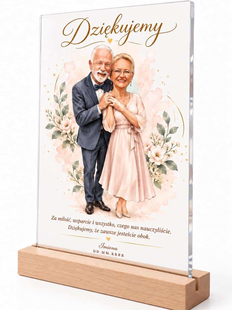 Podziękowanie dla rodziców statuetka od pary młodej – ze zdjęciami  82599