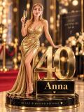 Statuetka na 40 Urodziny Kobiety ze Zdjęcia – Złota Jubilatka 82604 - miniaturka 2