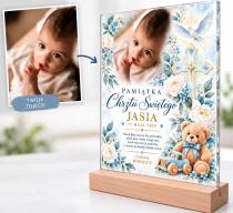 Statuetka na Chrzest Święty dziewczynki ze zdjęciem dziecka – Pamiątka Chrztu 82602 - miniaturka 2