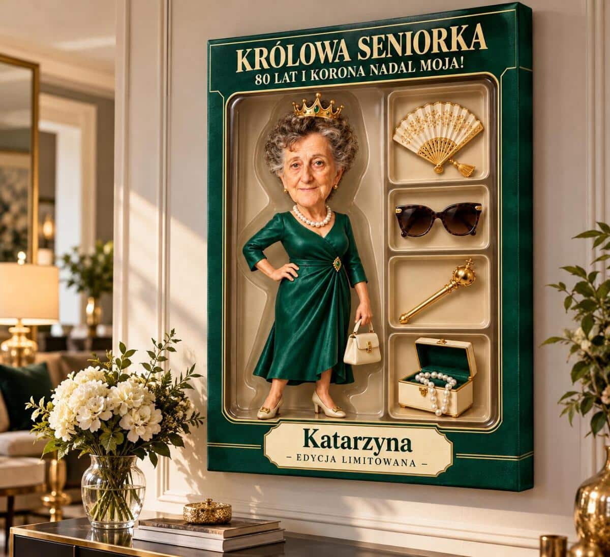 Prezent dla Kobiety na 80 Urodziny – Obraz ze Zdjęcia „Królowa Seniorka”- 31711 - zdjęcie 2