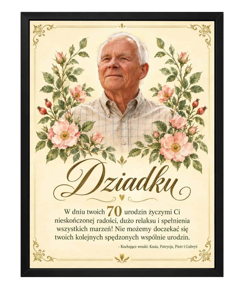 Życzenia dla Dziadka na 70 urodziny | Plakat Wspaniałe 70 urodziny Dziadka 31627