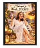 Śmieszny Prezent dla Teściowej na 70 Urodziny – Plakat Karykatura Glamour ze Zdjęcia 70 Lat i Dalej Rządzi 31657 - miniaturka 1