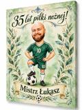 Prezent dla Piłkarza na 35 Urodziny – Obraz z Karykaturą ze Zdjęcia i Imieniem – 35 lat piłki nożnej - 31640 - miniaturka 1