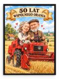 Prezent dla Rodziców na 50. Rocznicę Ślubu – Plakat z Karykaturą ze Zdjęcia „50 Lat Wspólnego Orania” 31720 - miniaturka 1