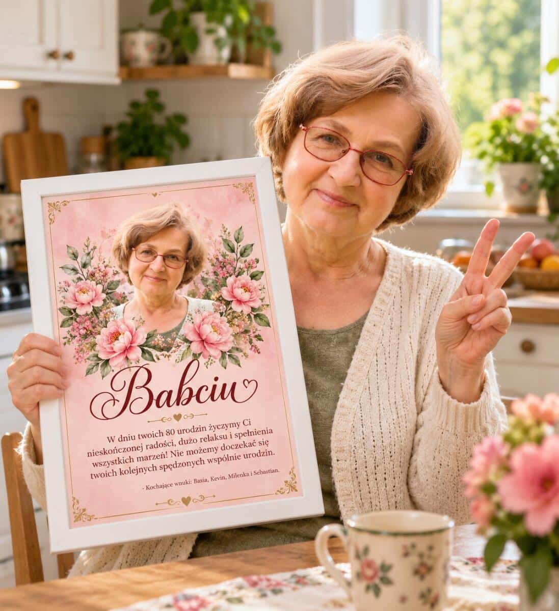 Życzenia dla Babci na 80 urodziny | Plakat Wspaniałe 80 urodziny Babci 31647 - zdjęcie 3