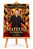 Tablica Powitalna na 25. Urodziny ze Zdjęcia – Złote Glamour z Imieniem Jubilata 31589 - miniaturka 1