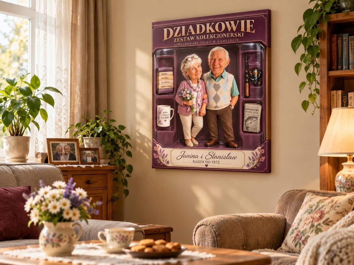 Prezent na Dzień Babci i Dziadka ze Zdjęcia – Figurki Dziadków w Pudełku, Zestaw Kolekcjonerski | Obraz 31560 - zdjęcie 2