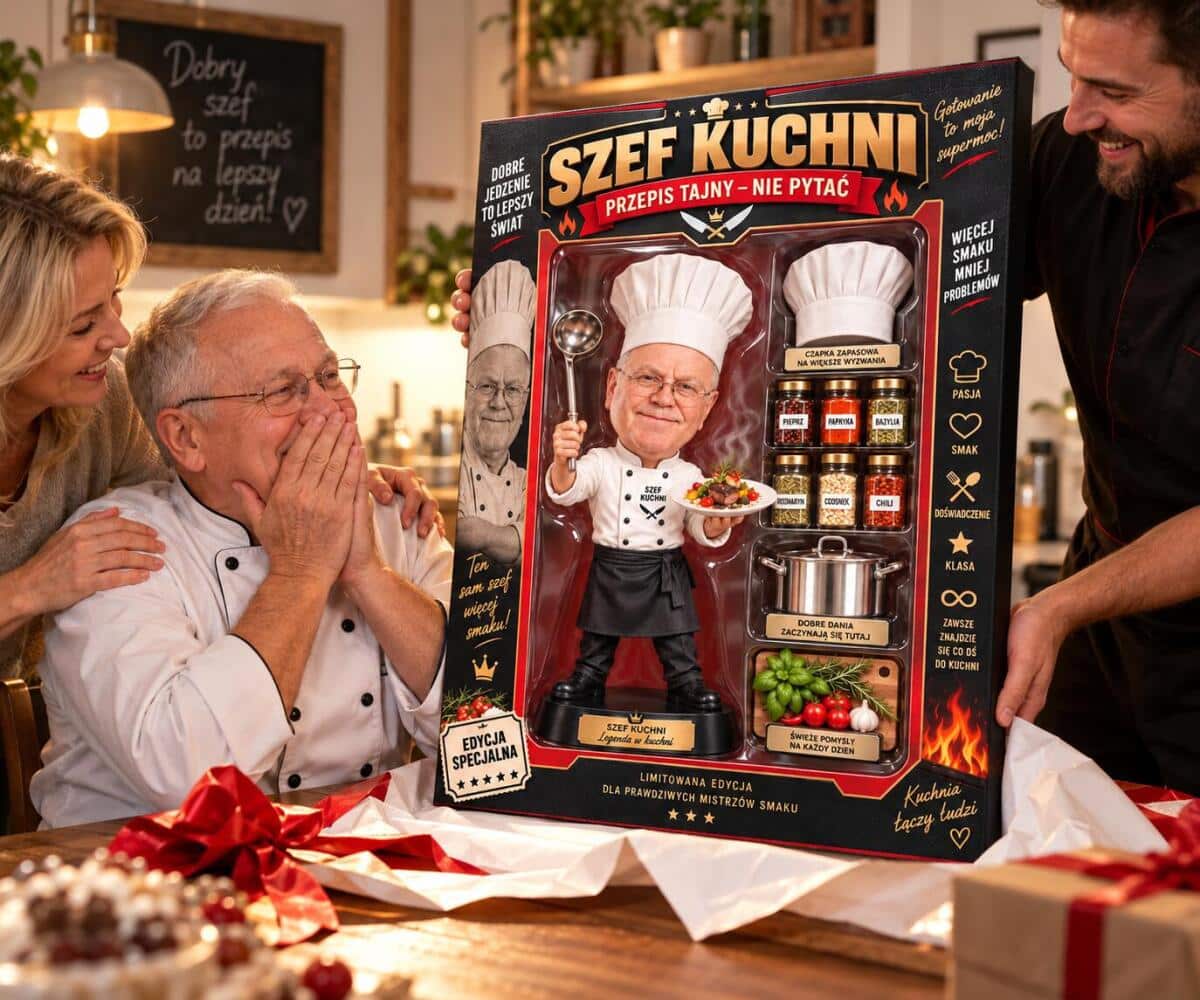 Prezent dla kucharza ze zdjęcia – karykatura figurka w pudełku Szef Kuchni 82658 - zdjęcie 4