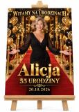 Tablica Powitalna na 55. Urodziny ze Zdjęcia – Złote Glamour z Imieniem Jubilata 31646 - miniaturka 1